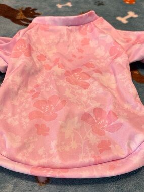 Pink Floral Short Sleeve Tee for Small Pets - Unbranded small/medium